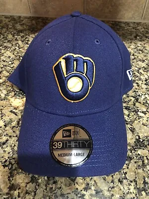 Milwaukee Brewers New Era MLB 39THIRTY Team Classic Stretch Flex Hat M/L (NWTs) • $13.95