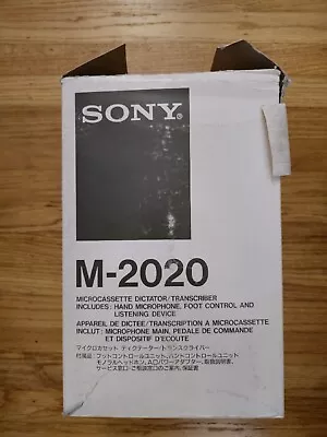 Sony M-2020 Microcassette Dictator Transcriber Foot Pedal Headphones AC TESTED! • $127.49