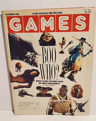 Vintage Games Magazine Halloween Movie Monster Creature Cover Issue 1986 • $2.99