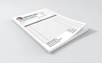 2 X A5 Invoice Receipt Pads PERSONALISED INVOICE NCR BOOK PAD FREE P&P • £16.50