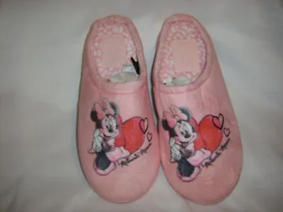 Minnie Mouse Slippers By Disney Pink Plush Women's Size Medium (7-8) NEW • $29.99
