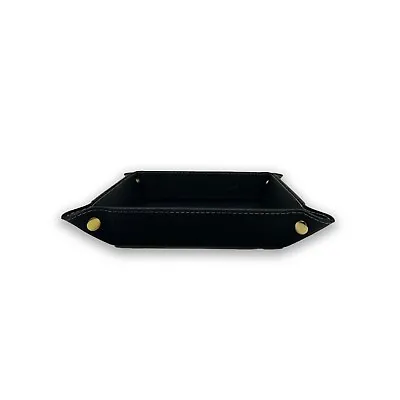 Leather Valet Tray Black  Table Tray Gift For Couple HimHer • $19.99