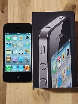 Rare IOS 5.0 IPhone 4 16GB AT&T Black A1332 • $59.99