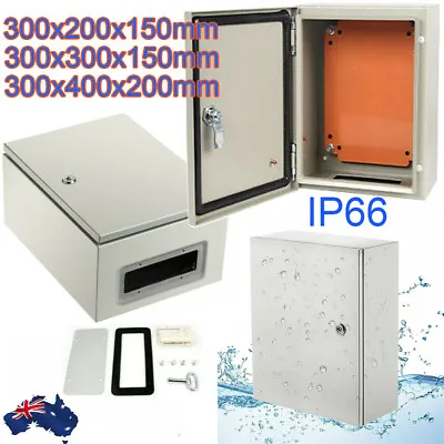 $98.99 • Buy Electrical Steel Enclosure Box Cabinet Switchboard IP66 Electronic Project Box