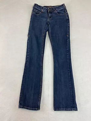 Cowgirl Just Tuff Jeans Womens 26x35 Stretch Boot Cut Rodeo Western Blue READ • $22.99