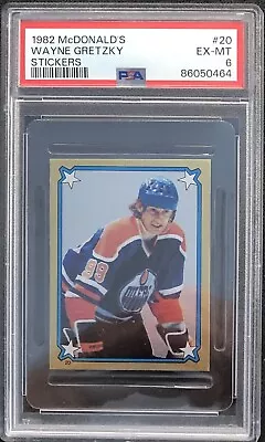 1982 McDONALD'S STICKER WAYNE GRETZKY #20 PSA 6 • $109.05