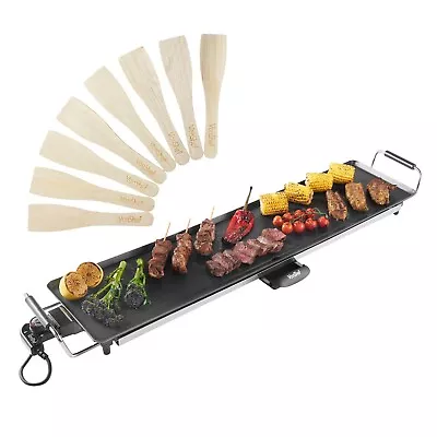 Electric Teppanyaki Grill Korean BBQ - VonShef XXL Table Top Griddle - 90x23cm • £54.99