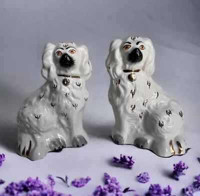 Beswick Staffordshire China Dogs X2 Set Pair King Charles Spaniel Mantel Vintage • £230