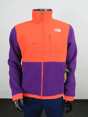 $128.97 • Buy NWT Mens The North Face Denali 2 Full Zip Heavy Warm Fleece Jacket Purple Orange