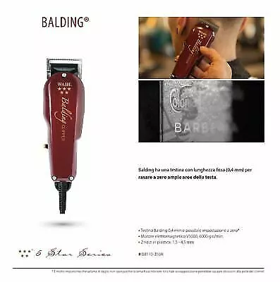 Clipper -Wahl Balding - New LOOK Hair Clipper Italian Plug • $164.45