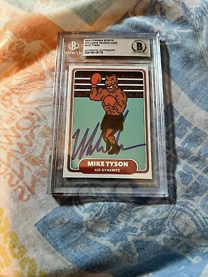 Mike Tyson Autographed Nintendo Punch Out Boxing Card Beckett Slab World Champ • $179.99