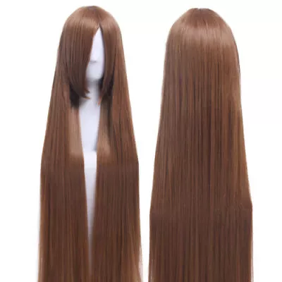 150cm Extra Long Straight Light Brown Smooth Cosplay Halloween Wig+Wig Cap • $32.99