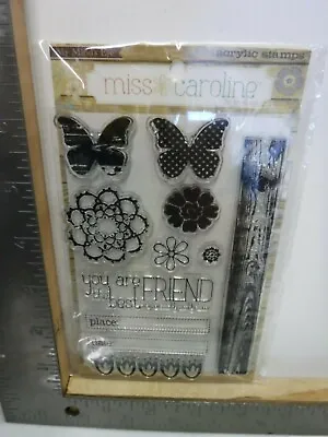 My Mind's Eye Miss Caroline Dolled Up Favorites Acrylic Stamps Set New A27646 • $8.99