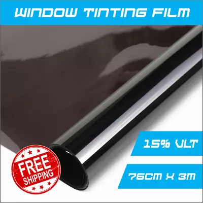 AU Car Home Window Tint Film Black Roll 15% VLT 76cm*3m Window Tint Tools Glare • $20.95