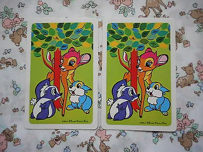 £3 • Buy Two/pair Vintage/kitsch 70's Nintendo Game/playing Cards - Bambi & Friends, Deer