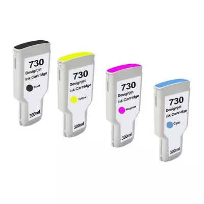 4PK 730 Ink Cartridge Use For Designjet T1600 T1700 T2600 Printers (300ml/PCS) • $389