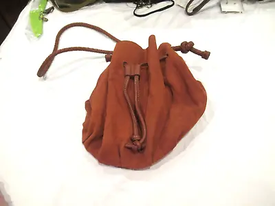 Zara Trafaluc Brown Suede Bucket Bag Purse Drawstring Closure • $20