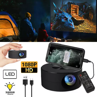 Mini 1080P HD LED Projector Home Cinema Set Portable Home Theater Projector IOS • $37.99