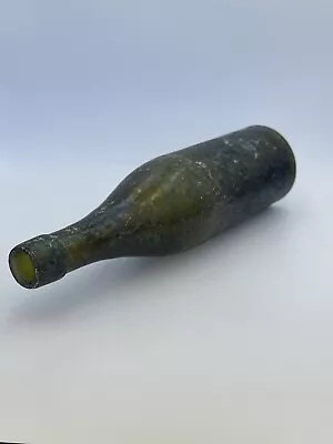 Vintage Green Iridescent Glass Bottle Wine Beer     D • $19.99