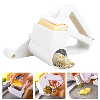 Rotary Cheese Graters Manual Handheld Cheese Cutter With Stainless Steel ✽ • £8.08