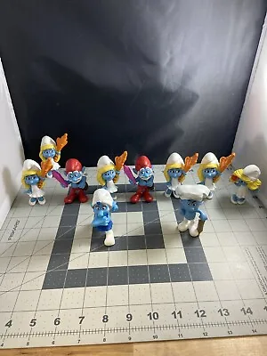 Lot Of 10 McDonald’s Peyo Smurfs PVC Figures  • $6.99
