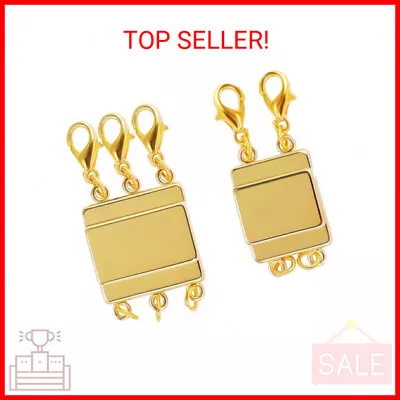 2 Pcs Layered Necklace ClaspsSliver Magnetic Necklace Separator For LayeringMu • $9.52