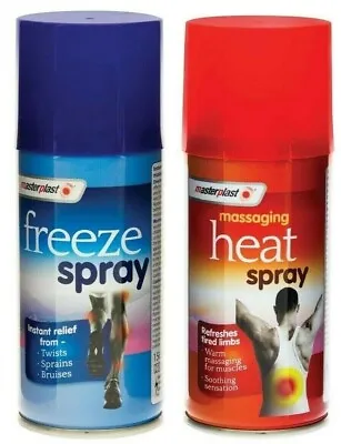 2x-Pain Relief Sprays For Muscle Strains-1x Deep Heat Messaging 1x Freeze Spray • £7.95