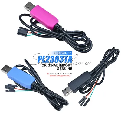 Genuine PL2303TA/CP2102/CH340G USB To TTL RS232 Download Cable Compatible WIN10 • $3.95