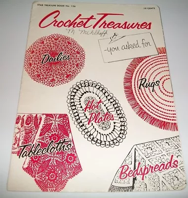 Vintage Pattern Leaflet Star Book 1955-56 Crochet Treasures Bedspreads Rugs 126 • $9.35