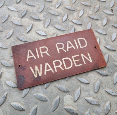 £30 • Buy WW2 Original Air Raid Warden Bakelite Sign (ARP / Home Guard)