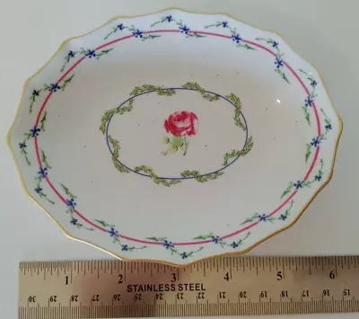 Vintage Mottahedeh Cornflower Garland Porcelain Oval Dish Monticello #23035 • $19.90
