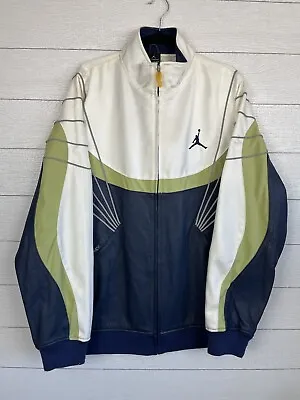 Michael Jordan Color-Block Leather Jacket Mens XXLarge • $499