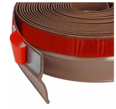 Garage Door Seal Top And Sides Rubber DIY Weather Stripping Seal 34ft Brown • £37.63