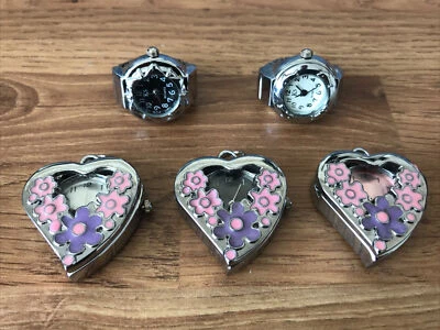 Novelty Ring Watch Pocket Watch Locket Clock Pendent Bundle - Untested (Lot7) • £12.99
