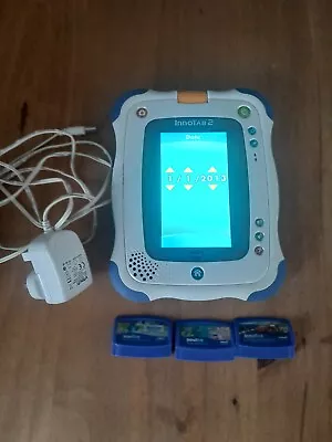 Vtech Innotab 2 Reader - Tested Working With 3 Games Inc Cars Octonauts Mon Uni • £24.95
