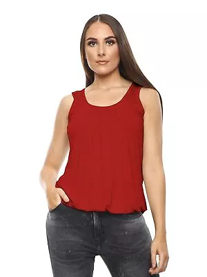 Women Stretchable Vest Tops Ladies Summer Loose Fit Camisole Sleeveless Tank Top • £7.49