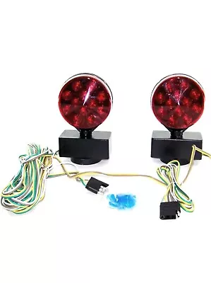 Magnetic Towing Light 12v Tow Trailer Lights Brake Tail Signal 12 Volt Kit Led • $25.99