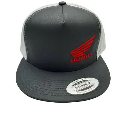 Honda Motorcycles Yupoong Cap Hat Trucker Mesh Snapback Gray & White • $27