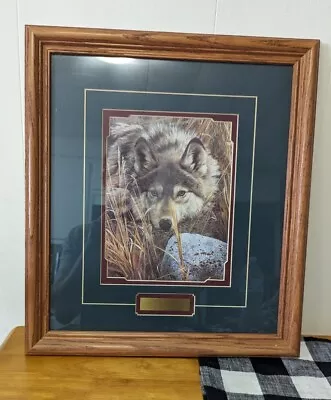 Carl Brenders One To One Wolf Framed Art Original (NM+) Rare 19in X 16in Framed • $149