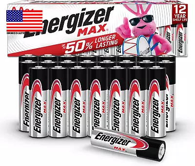 AA Batteries Double A Max Alkaline Battery 24 Count ⭐⭐⭐⭐⭐ • $22.16