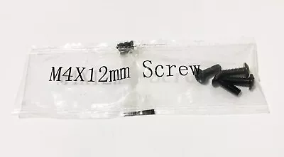 4x M4 X 12mm Black Vesa Screws LCD Monitor TV Screen Stand Bracket Mounting • £5.49