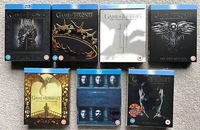 Game Of Thrones Complete Seasons 1-7 Blu Ray Box Sets + Bonus Discs NEW/MINT • £70