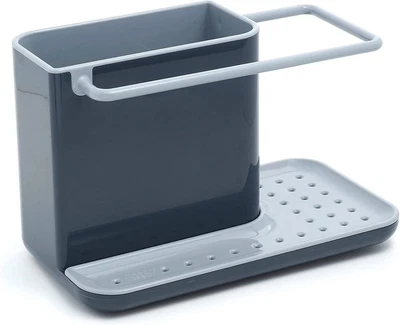 $41.35 • Buy Caddy Kitchen Sink Area Organiser With Sponge Holder And Cloth Hanger Rack Grey