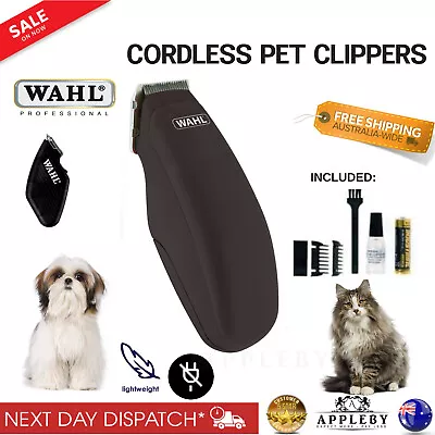 Wahl Cordless Pet Dog Trimmer Clipper Cat Grooming Pocket Pro Hair Trimmers Kit • $55.19