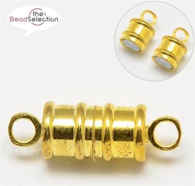 £3.79 • Buy 5 MAGNETIC CLASPS 16mm VERY STRONG GOLD PLATED JEWELLERY MAKING ( AF6 )