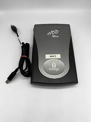 IOMEGA DHD080-U 80GB AC Powered USB External Hard Drive UNTESTED • $13.99