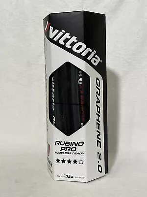 Vittoria RUBINO PRO G2.0 TUBELESS TLR Road Clincher Tire 700x28C BLACK - NEW • $29.99