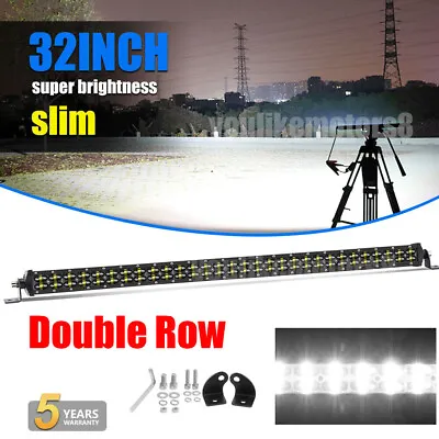 Dual Row 32'' LED Work Light Bar Flood Spot Fog Lamp Driving OffRoad ATV UTV SUV • $56.33