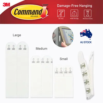 Genuine 3M Command Picture Hanging Strips Damage Free SMALL MEDIUM LARGE 4-96pcs • $110