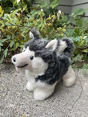 Vintage 1979 Dakin Pillow Pets White Grey Husky Dog Wolf Muckluck Plush U Of W • $20.70